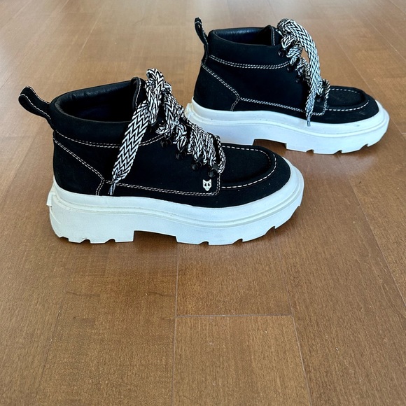 Naked Wolfe Shoes Naked Wolfe Drown Black Off White Nuback Boots Poshmark